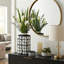 Pot de table géométrique en céramique avec couvercle pour la décoration intérieure-86741826-86741829