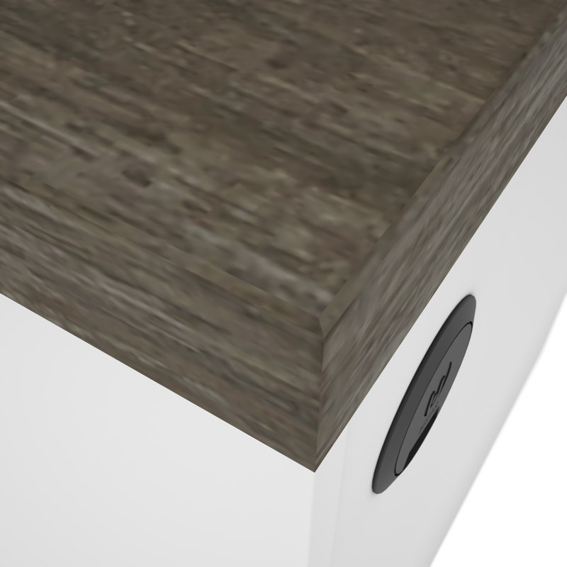 Ocke Executive Desk, Walnut Gray/White