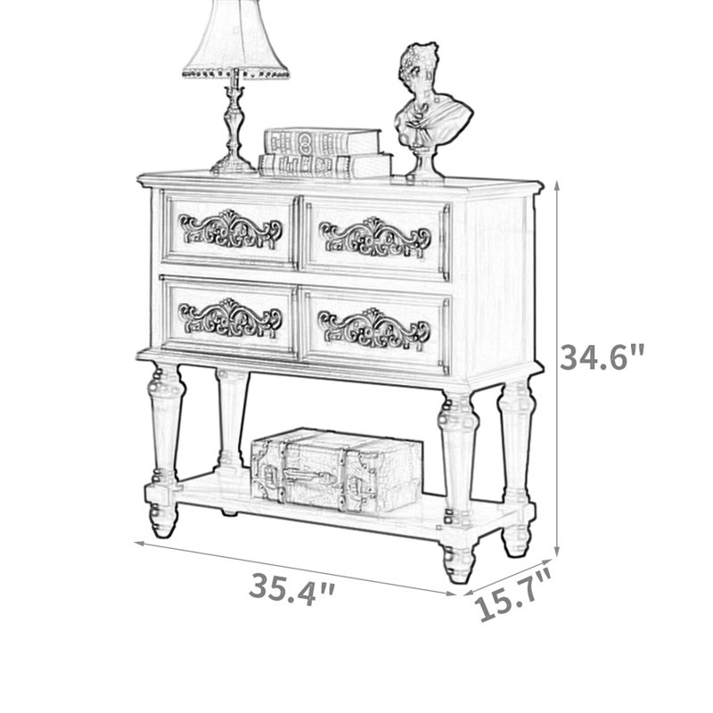 Commode d'appoint Casurina, Brun