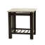 Table de bout moderne et contemporaine avec plateau en faux marbre et pieds de table