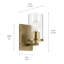Applique murale 1 lumière 4,5 po-559165435