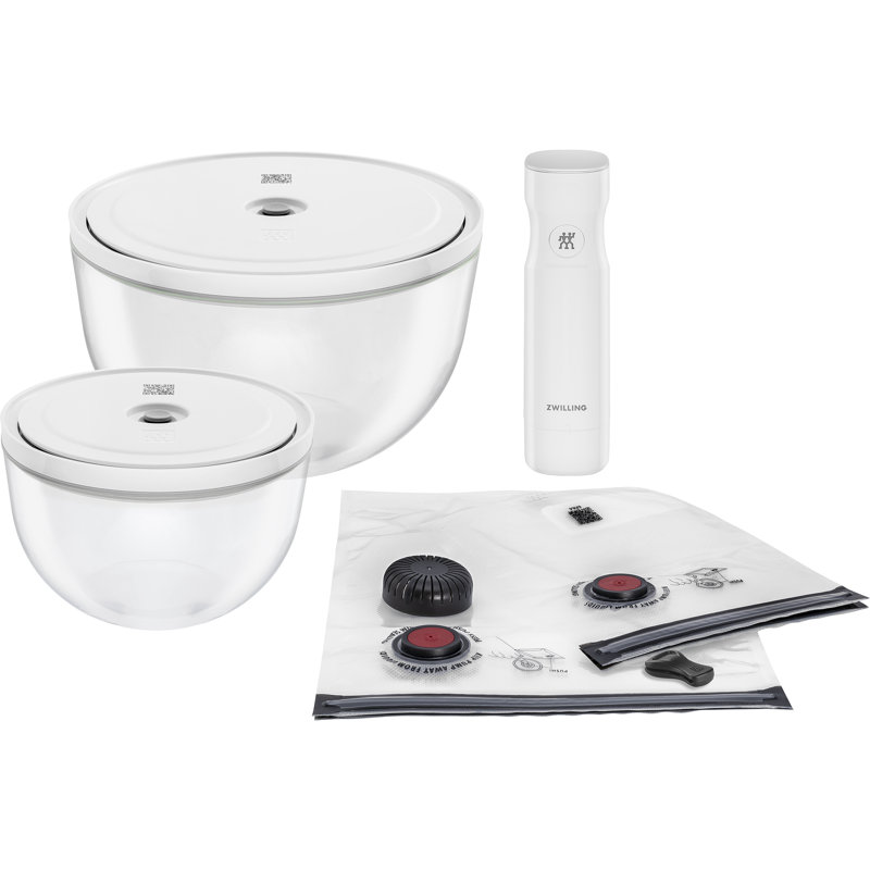 ZWILLING Fresh & Save BOWLS 9-Pc Glass Vacuum Bowl Starter Set