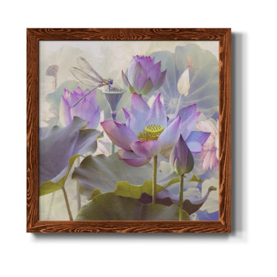 Lotus Sanctuary II - Toile encadrée de qualité supérieure - prête à être accrochée