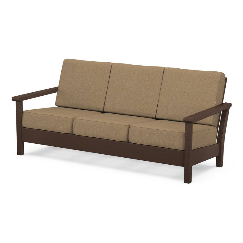Harbour Deep Seating Sofa, Mahogany, Sesame