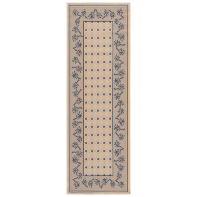 Tapis d'intérieur / extérieur à motif floral Lueck