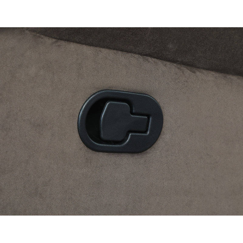 Canapé inclinable en tissu Global, Brun