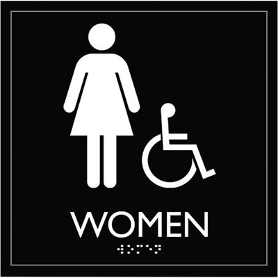 Women Print/Message Restroom Sign