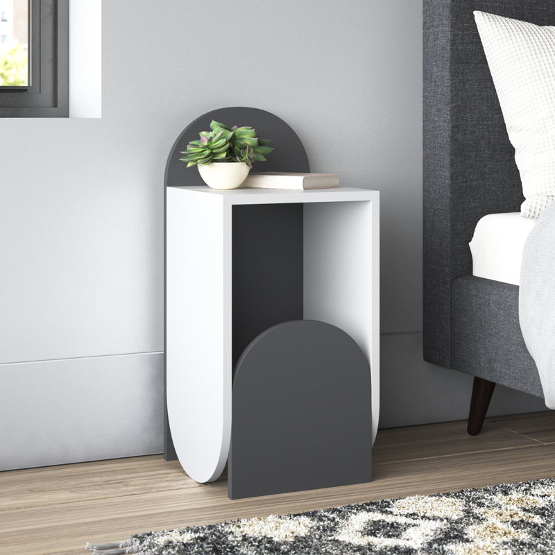 Chaniyah 12.6'' W Nightstand, Gray