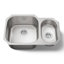 Undertone® 31" L x 20-1/8" W x 9-1/2" Under-Mount Large/Medium Double-Bowl Kitchen Sink