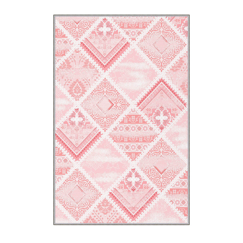 Stylish Hall Carpet 2.6 x 4.9 Feet, 100% Polyester with 8 mm Pile Height | Antibacterial, Non-Slip PVC Felt Dot Underside | Machine Washable, 3D Digital Printing | Perfect for Home Entryways & Living Spaces