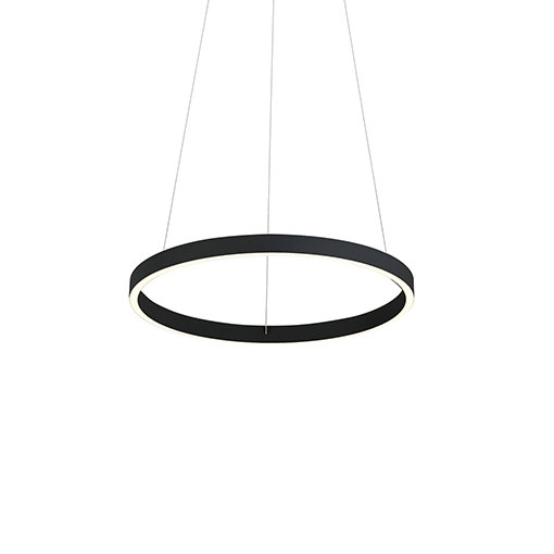 1 - Light LED Pendant, Matte Black