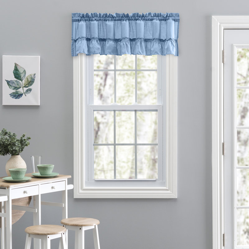 Ellis Ruffled Window Valance, Slate
