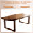 Solid wood rectangular dining table and chairs set, dining room upholstered dining chairs-994022123