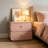 Modern Double Drawer Nightstand, Smooth Leather Surface Beside Table, Upper Layer can Rotate Freely, Three Colors are Optional.-123431543