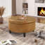 Repose-pieds rond avec rangement et plateau relevable-602777108