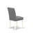 5 Piece Dinner Table Set Includes A Wood Table and 4 Platinum Gray Polyester Fabric Kitchen Chairs with Stylish Back- Linen White Finish-487498764-487498761-535942064