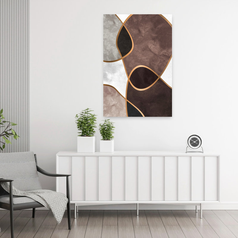 Velvet Shapes 3, art contemporain abstrait, H 36 po x l 24 po
