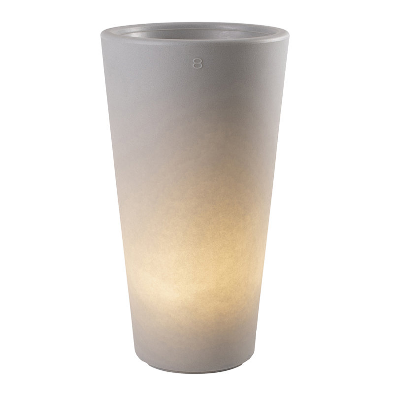 Vita Pot Planter, 70cm H x 39cm W x 39cm D, Grey