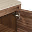 Grier 63" Modern Solid Wood Sideboard with Storage and Stone Slab Top
