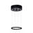 24in Black LED Chandelier with Crystal Prisms – Modern Geometric Flush Mount Ceiling Light Fixture – Integrated LED Lighting for Dining Room, Living Room, or Entryway-715089175