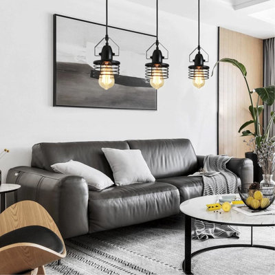 Metal Cage Industrial Lamp - Vintage Style E26 Bulb Adjustable Dimmable Add A And Charming Touch To Bedroom Living Room Dining Fixture Illuminate Your With