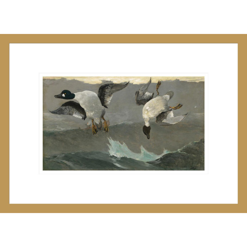 Droite et gauche par Winslow Homer - Impression sur toile encadrée, H 12,13 po x l 16,75 po