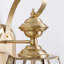 Traditional Brass 3-Light Outdoor Wall Sconce in Natural Brass