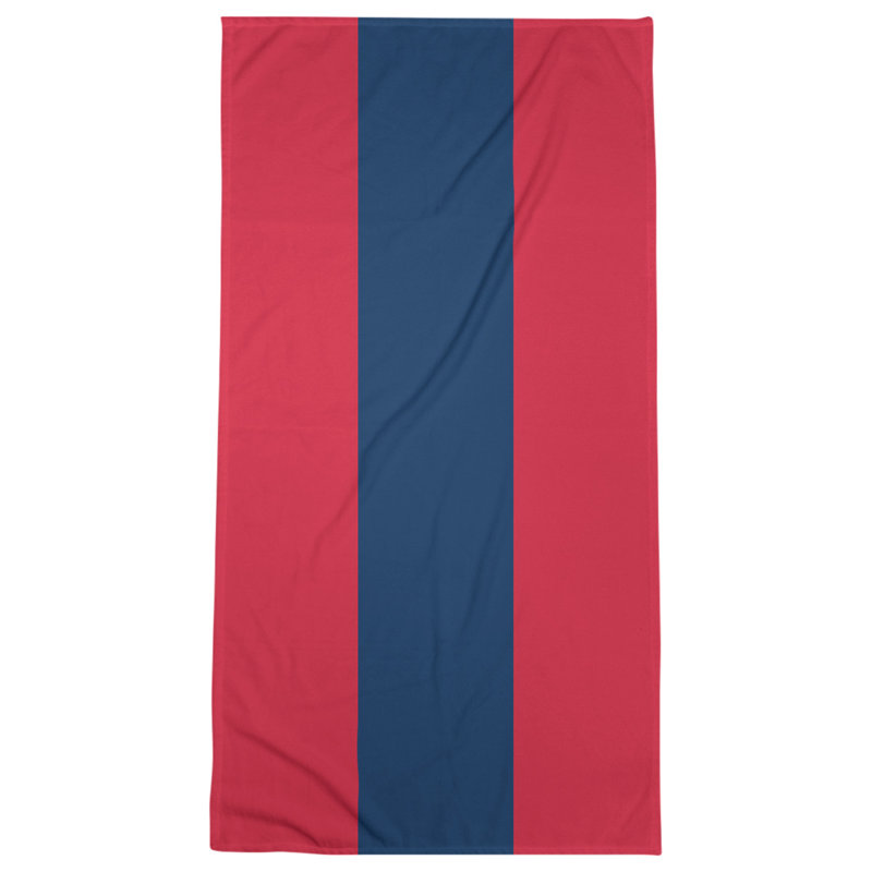 Cotton Blend Lightweight Bath Towel, Red/Navy Blue/Red