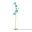 Lampe sur pied à branches 5 lumières en verre bleu dégradé 66,9 po Burness