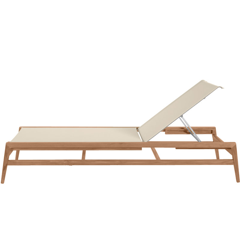 Coast Reclining Chaise Lounge, Natural Teak/Canvas Sling