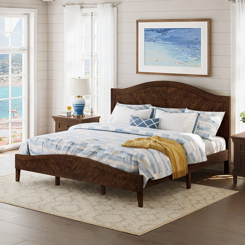 Adrian Adjustable Height Solid Wood Platform Bed, King