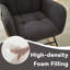 Ensemble fauteuil berçant à oreilles en tissu Teddy et repose-pieds, fauteuil à bascule d'allaitement avec poche de rangement latérale, mouvement de glissement fluide, base en bois massif sécurisée, fauteuil d'appoint confortable pour le salon-92091847