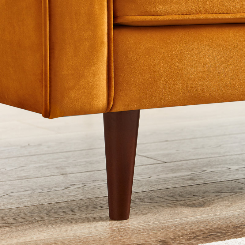Bouie Upholstered 84.5'' Sofa, Orange