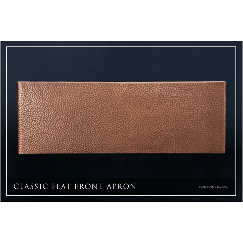 Luxury Heavy 12-Gauge Copper Farmhouse Sink, Includes Accessories, Flat Front