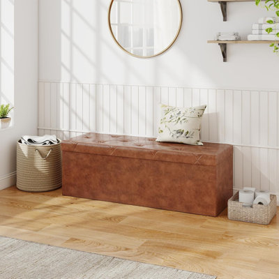 Repose-pieds de 43 po avec banc de rangement et repose-pieds