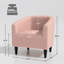 Fauteuil demi-tonneau rembourré avec accoudoirs et siège rembourré-1962363624