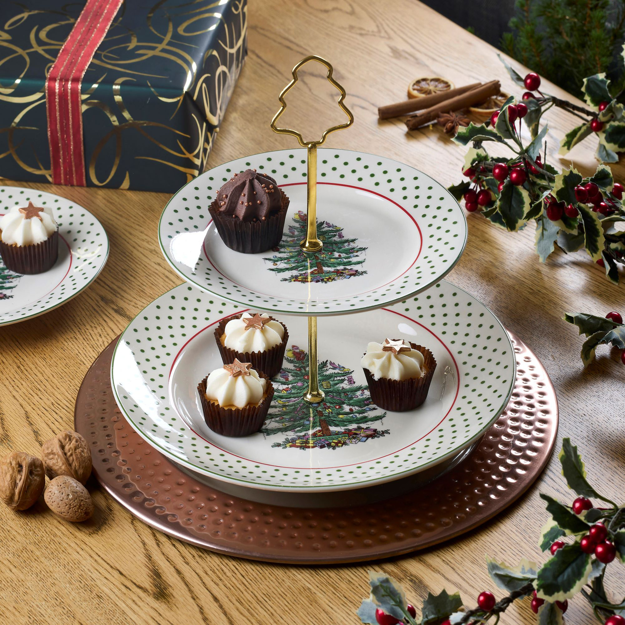 Spode Christmas Tree Tiered Stand