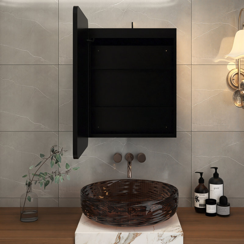 Miroir pour armoire à pharmacie Mahisha, H 28 po x l 20 po x P 4,9 po