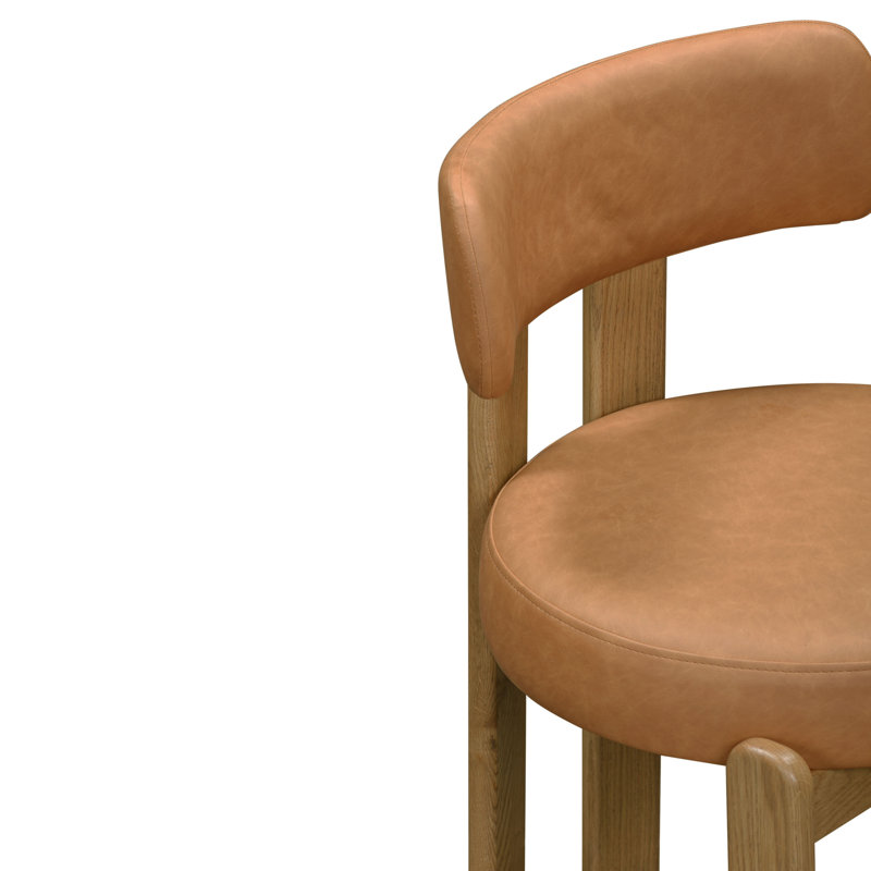 Chaise en cuir Vegan, Brun