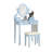 Moniys Wood Moniya Makeup Vanity Table And Stool Set, Blue-1564496855