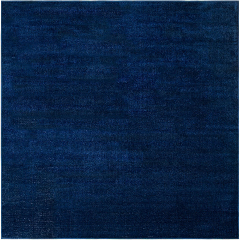 Tapis bleu marine Aiden-Lee, Carré 7 pi 10 po
