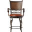 Tabouret de comptoir pivotant rembourré avec structure et accoudoirs en métal massif Altmar-43808061