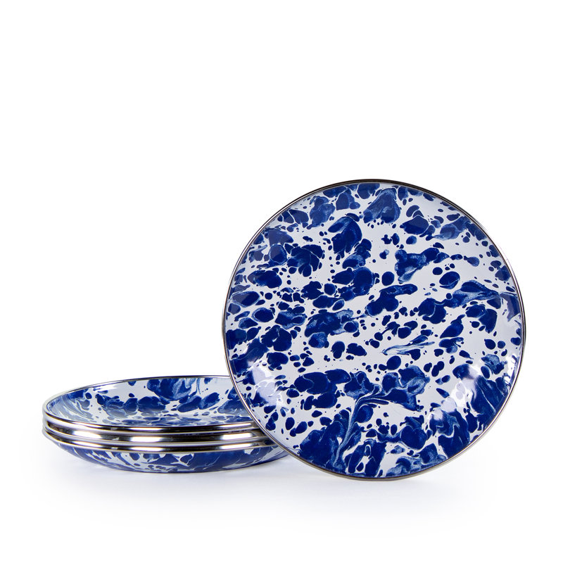 Cobalt Swirl Enamelware Appetizer Plate