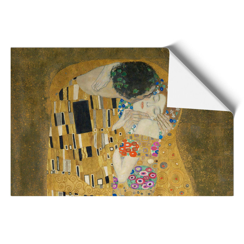 The Kiss Vol.4 by Gustav Klimt - No Frame Painting, 30cm H x 42cm W x 0.1cm D