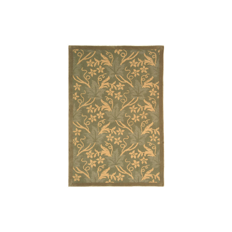 Berkeley Hand-Hooked Wool Blue Area Rug, Rectangle 7'9" x 9'9"