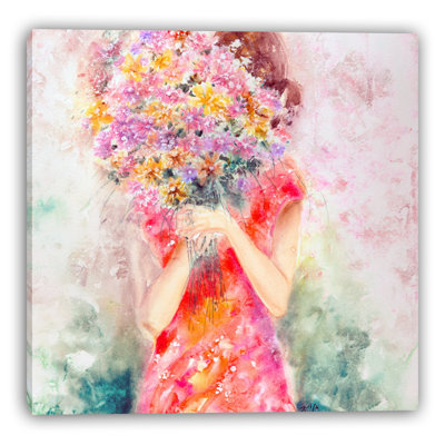«Bouquet Hideaway», art mural sur toile tendue