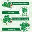 9 feuilles de fenêtre St Patricks Day, 116 PCS Shamrock
