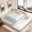 Modern Upholstered Platform Bed With Usb And Trundle-1382287963
