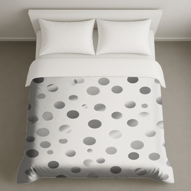 Housse de couette à pois moderne, Grand lit