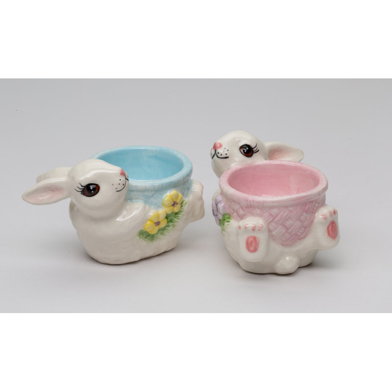 Easter Rabbit Egg Cup 2-piece Set